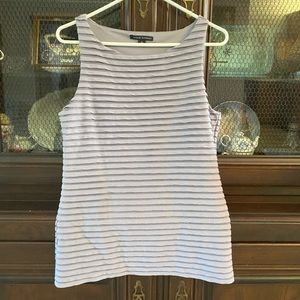 Banana Republic Size medium sleeveless gray top with glitter edges